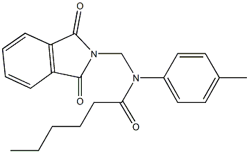 N-[(1,3-dioxo-1,3-dihydro-2H-isoindol-2-yl)methyl]-N-(4-methylphenyl)hexanamide Struktur