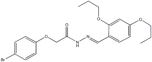 2-(4-bromophenoxy)-N'-(2,4-dipropoxybenzylidene)acetohydrazide Struktur