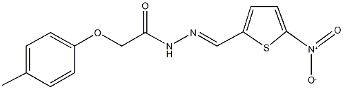 N'-({5-nitro-2-thienyl}methylene)-2-(4-methylphenoxy)acetohydrazide Struktur