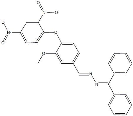 4-{2,4-bisnitrophenoxy}-3-methoxybenzaldehyde (diphenylmethylene)hydrazone Struktur