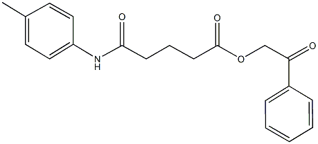 2-oxo-2-phenylethyl 5-oxo-5-(4-toluidino)pentanoate Struktur