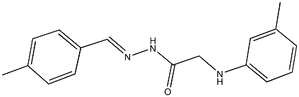 N'-(4-methylbenzylidene)-2-(3-toluidino)acetohydrazide Struktur