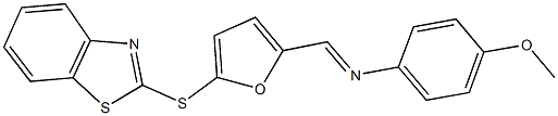 N-{[5-(1,3-benzothiazol-2-ylsulfanyl)-2-furyl]methylene}-N-(4-methoxyphenyl)amine Struktur