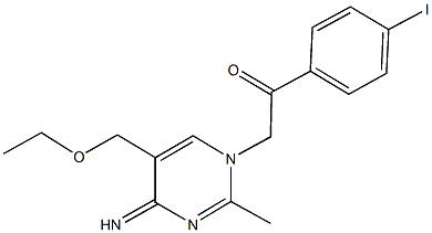 2-(5-(ethoxymethyl)-4-imino-2-methyl-1(4H)-pyrimidinyl)-1-(4-iodophenyl)ethanone Struktur