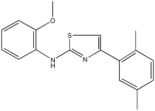 N-[4-(2,5-dimethylphenyl)-1,3-thiazol-2-yl]-N-(2-methoxyphenyl)amine Struktur