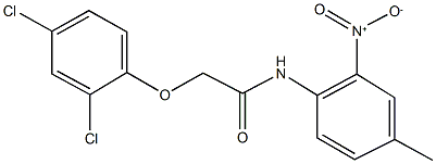 2-(2,4-dichlorophenoxy)-N-{2-nitro-4-methylphenyl}acetamide Struktur