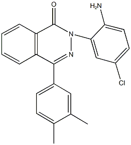 2-(2-amino-5-chlorophenyl)-4-(3,4-dimethylphenyl)-1(2H)-phthalazinone Struktur