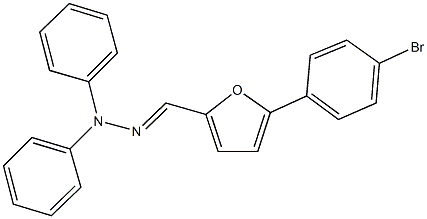 5-(4-bromophenyl)-2-furaldehyde diphenylhydrazone Struktur