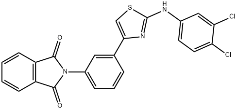 2-{3-[2-(3,4-dichloroanilino)-1,3-thiazol-4-yl]phenyl}-1H-isoindole-1,3(2H)-dione Struktur