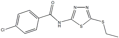 4-chloro-N-[5-(ethylsulfanyl)-1,3,4-thiadiazol-2-yl]benzamide Struktur