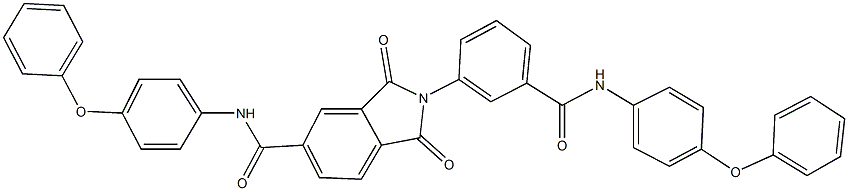 1,3-dioxo-2-{3-[(4-phenoxyanilino)carbonyl]phenyl}-N-(4-phenoxyphenyl)-5-isoindolinecarboxamide Struktur