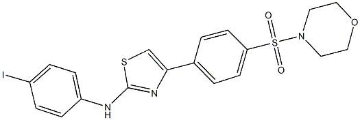 N-(4-iodophenyl)-4-[4-(4-morpholinylsulfonyl)phenyl]-1,3-thiazol-2-amine Struktur