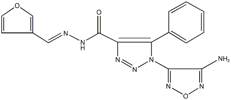 1-(4-amino-1,2,5-oxadiazol-3-yl)-N'-(3-furylmethylene)-5-phenyl-1H-1,2,3-triazole-4-carbohydrazide Struktur