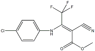 methyl 3-(4-chloroanilino)-2-cyano-4,4,4-trifluoro-2-butenoate Struktur