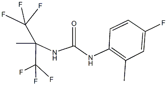 N-(4-fluoro-2-methylphenyl)-N'-[2,2,2-trifluoro-1-methyl-1-(trifluoromethyl)ethyl]urea Struktur