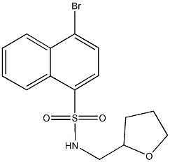 4-bromo-N-(tetrahydro-2-furanylmethyl)-1-naphthalenesulfonamide Struktur