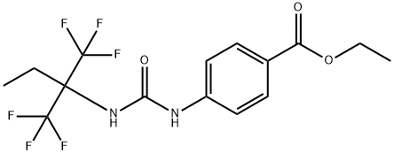 ethyl 4-[({[1,1-bis(trifluoromethyl)propyl]amino}carbonyl)amino]benzoate Struktur