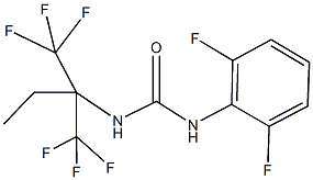 N-[1,1-bis(trifluoromethyl)propyl]-N'-(2,6-difluorophenyl)urea Struktur