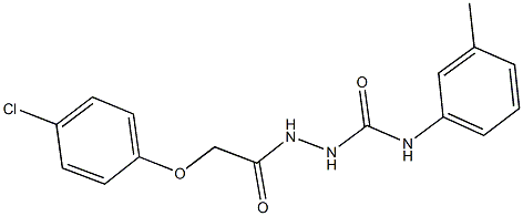 2-[(4-chlorophenoxy)acetyl]-N-(3-methylphenyl)hydrazinecarboxamide Struktur