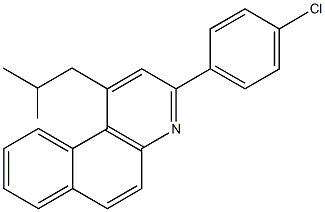 3-(4-chlorophenyl)-1-isobutylbenzo[f]quinoline Struktur