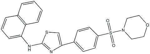 4-[4-(4-morpholinylsulfonyl)phenyl]-N-(1-naphthyl)-1,3-thiazol-2-amine Struktur