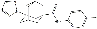 N-(4-methylphenyl)-3-(1H-1,2,4-triazol-1-yl)-1-adamantanecarboxamide Struktur