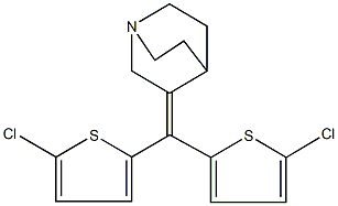 3-[bis(5-chloro-2-thienyl)methylene]quinuclidine Struktur