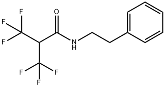 3,3,3-trifluoro-N-(2-phenylethyl)-2-(trifluoromethyl)propanamide Struktur