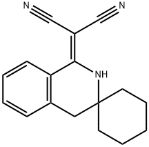 2-(3,4-dihydrospiro[isoquinoline-3,1'-cyclohexane]-1(2H)-ylidene)malononitrile Struktur