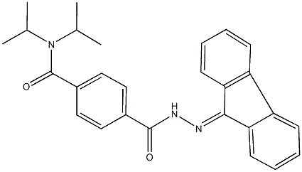 4-{[2-(9H-fluoren-9-ylidene)hydrazino]carbonyl}-N,N-diisopropylbenzamide Struktur