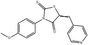 3-(4-methoxyphenyl)-5-(4-pyridinylmethylene)-2-thioxo-1,3-thiazolidin-4-one Struktur