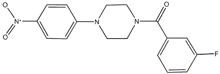 1-(3-fluorobenzoyl)-4-{4-nitrophenyl}piperazine Struktur