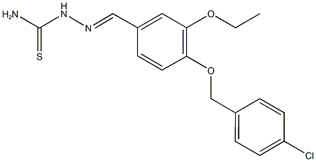 4-[(4-chlorobenzyl)oxy]-3-ethoxybenzaldehyde thiosemicarbazone Struktur