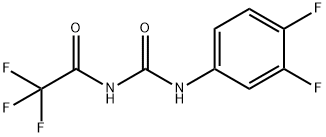 N-(3,4-difluorophenyl)-N'-(trifluoroacetyl)urea Struktur