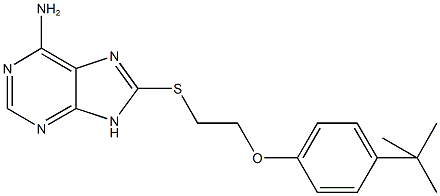 8-{[2-(4-tert-butylphenoxy)ethyl]sulfanyl}-9H-purin-6-amine Struktur