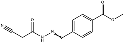 methyl 4-[2-(cyanoacetyl)carbohydrazonoyl]benzoate Struktur