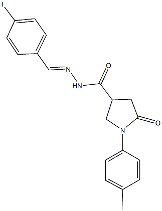 N'-(4-iodobenzylidene)-1-(4-methylphenyl)-5-oxo-3-pyrrolidinecarbohydrazide Struktur