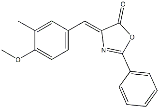 4-(4-methoxy-3-methylbenzylidene)-2-phenyl-1,3-oxazol-5(4H)-one Struktur