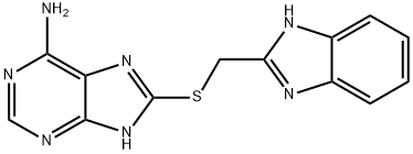 8-[(1H-benzimidazol-2-ylmethyl)sulfanyl]-9H-purin-6-ylamine Struktur