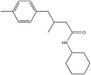 N-cyclohexyl-3-methyl-4-(4-methylphenyl)butanamide Struktur