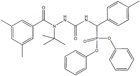 diphenyl ({[2-tert-butyl-2-(3,5-dimethylbenzoyl)hydrazino]carbonyl}amino)(4-methylphenyl)methylphosphonate Struktur