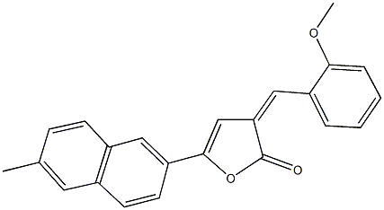 3-(2-methoxybenzylidene)-5-(6-methyl-2-naphthyl)-2(3H)-furanone Struktur