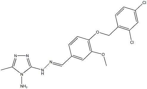 4-[(2,4-dichlorobenzyl)oxy]-3-methoxybenzaldehyde (4-amino-5-methyl-4H-1,2,4-triazol-3-yl)hydrazone Struktur