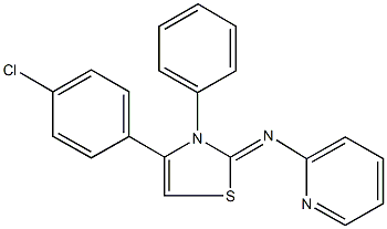 N-(4-(4-chlorophenyl)-3-phenyl-1,3-thiazol-2(3H)-ylidene)-N-(2-pyridinyl)amine Struktur