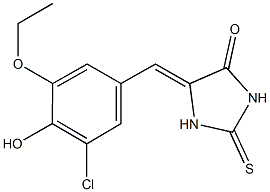 5-(3-chloro-5-ethoxy-4-hydroxybenzylidene)-2-thioxo-4-imidazolidinone Struktur