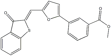 methyl 3-{5-[(3-oxo-1-benzothien-2(3H)-ylidene)methyl]-2-furyl}benzoate Struktur