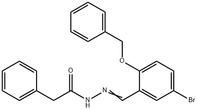 N'-[2-(benzyloxy)-5-bromobenzylidene]-2-phenylacetohydrazide Struktur