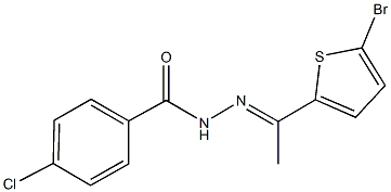 N'-[1-(5-bromo-2-thienyl)ethylidene]-4-chlorobenzohydrazide Struktur