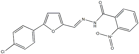 N'-{[5-(4-chlorophenyl)-2-furyl]methylene}-2-nitrobenzohydrazide Struktur