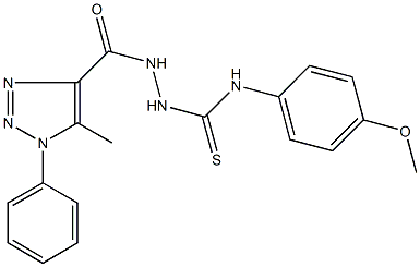 N-(4-methoxyphenyl)-2-[(5-methyl-1-phenyl-1H-1,2,3-triazol-4-yl)carbonyl]hydrazinecarbothioamide Struktur